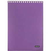 Блокнот А5 60л Attache Metallic Фиолет клетка, греб, картон, фольга