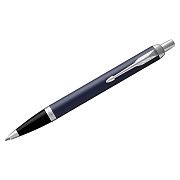 Ручка шариковая PARKER 'IM Core Matte Blue CT', корпус темно-синий лак, хромированные детали, синяя