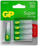 Батарейки GP Super AA (8+2), 10шт
