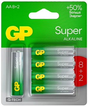 Батарейки GP Super AA (8+2), 10шт