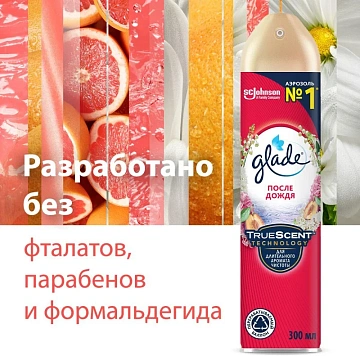 Освежитель воздуха аэрозольный 300 мл, GLADE 'После дождя'