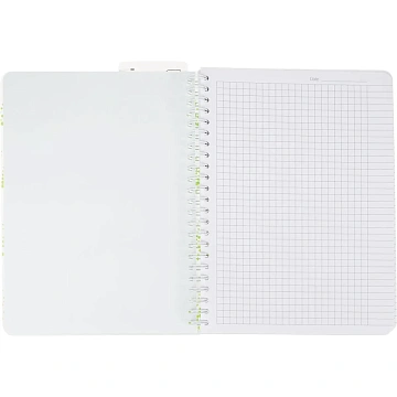 Бизнес-тетрадь WAVES А5 100л. ATTACHE клет,спир,пласт,заклад,цв.зеленый