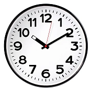 Часы настенные TROYKATIME (TROYKA) 78770783, круг, белые, черная рамка, 30,5х30,5х3,5 см