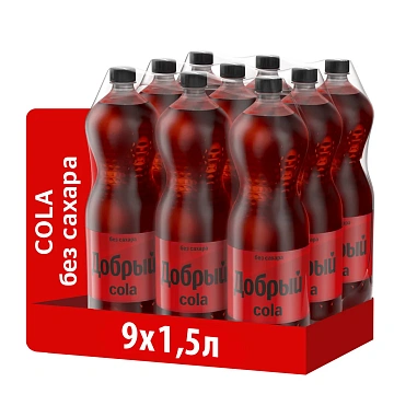 Напиток Добрый Cola газированный без сахара, 1.5л