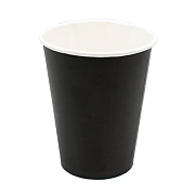 Стакан одноразовый Eco Cups черный, 350мл, бумажный, 50шт/уп