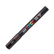 Маркер акриловый Uni Posca PC-3M темно-коричневый, 0.9 - 1.3 мм, круглый