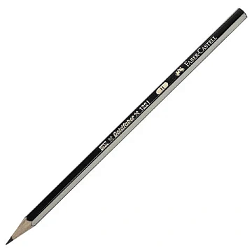 Карандаш чернографитный FABER-CASTELL, 1 шт., '1221', H, корпус черный, 112511