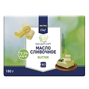 Масло сливочное Metro Chef Крестьянское ГОСТ, 72.5%, 180г
