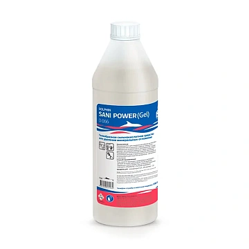 Универсальное чистящее средство Dolphin Sani Power Gel 1л, для удаления въевшихся остатков цемента, ржавчины, D066-1