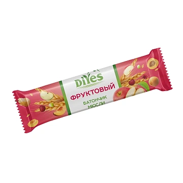 Батончик мюсли Diyes фруктовый, 25г