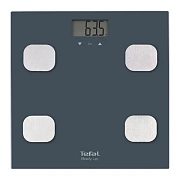 Весы напольные TEFAL Body Up BM2520V0, электронные, максимальная нагрузка 150 кг, квадрат, стекло, с