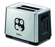 Тостер TEFAL TT420D30, 900 Вт, 2 тоста, 7 режимов, сталь, серебристый, 8000035884