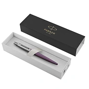 Ручка шариковая PARKER 'Jotter Core Victoria Violet CT', корпус фиолетовый, детали хром, синяя, 1953190