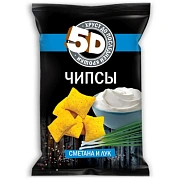 Чипсы 5d Сметана-лук, 45г