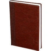 Ежедневник недатированный корич, тв.пер, 140х200, 160л, Lozanna AZ052/brown
