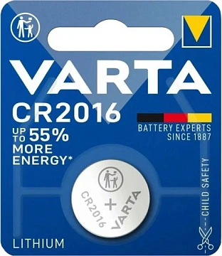 Батарейка Varta Electronics Lithium CR2016, 1шт/уп