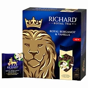 Чай RICHARD 'Royal bergamot & vanilla' черный, 100 пакетиков в конвертах по 2 г, 102736
