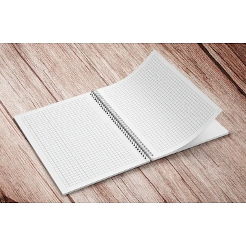 Бизнес-тетрадь AttacheА4,100л,кл,спир,обл.пластик,с разделителями,голубой