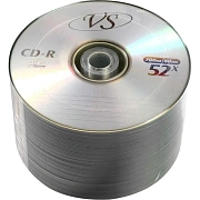 Диски CD-R VS 700 Mb 52x Bulk (термоусадка без шпиля), КОМПЛЕКТ 50 шт., VSCDRB5001