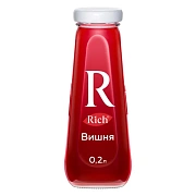 Нектар RICH 0,2 л, вишня, подходит для детского питания, стеклянная бутылка, 1714901