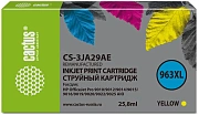 Картридж струйный Cactus CS-3JA29AE 963XL желтый (25.5мл) для HP OfficeJet Pro 9010/9010e/9012/9014/