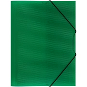 Папка на резинке СТАММ 'Кристалл' А4, 500мкм, пластик, зеленая