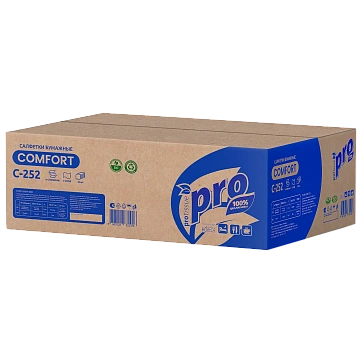 Диспенсерные салфетки Protissue С252 Comfort V-сложения, 1 слой, белые, 200шт