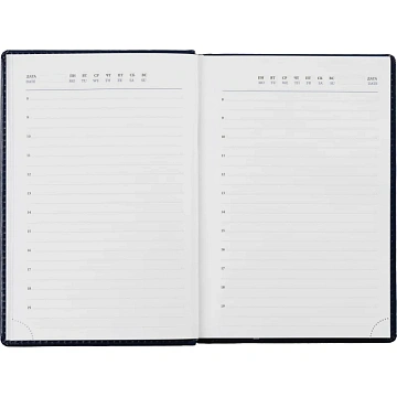 Ежедневник недатированный синий, А5, 148x218, 352стр, Agenda