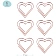 Скрепки фигурные 27мм, MESHU 'Hearts', 6шт., пакет с европодвесом
