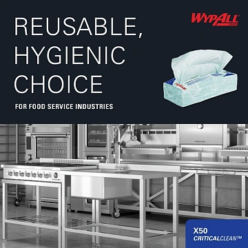 Протирочные салфетки Kimberly-Clark WypAll Х50 7442, листовые, 50шт, 1 слой, зеленые