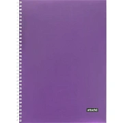Бизнес-тетрадь А4 96л Attache Metallic Фиолет клетка, греб, картон, фольга