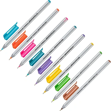 Ручки шариковые масляные PENSAN 'Triball Colored', НАБОР 8 шт., АССОРТИ, узел 1 мм, линия письма 0,5