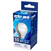 Лампа светодиодная Старт LED, серия 'ЭКО' 10W40, тип А 'груша', E27, 4000К, холодный свет, 15000ч