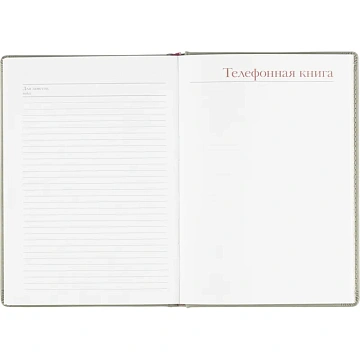 Ежедневник недатированный А5+, 136л, VELVET светло-серый 3-115/28