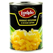Ананас Lorado кусочки в легком сиропе, 565г
