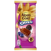 Шоколад Alpen Gold Oreo Черничная поляна молочный, 85г