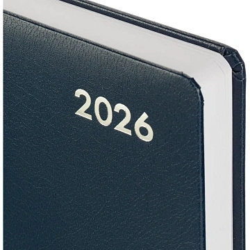 Ежедневник датированный 2026 Attache А5, 168л, 138x213мм балакрон, синий