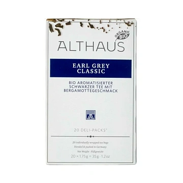Чай ALTHAUS 'Earl Grey Classic' черный, 20 пакетиков в конвертах по 1,75 г, ГЕРМАНИЯ, TALTHB-DP0031