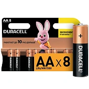 Батарейка Duracell Basic АА LR6, 1.5В, алкалиновые, 8шт/уп