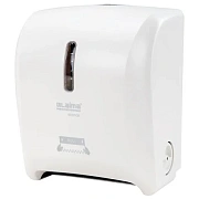 Диспенсер для полотенец в рулонах LAIMA PROFESSIONAL SUPER (H1), механический, белый, ABS-пластик, 609506