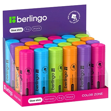 Клей-карандаш Berlingo 'Color Zone', 15г, ПВП