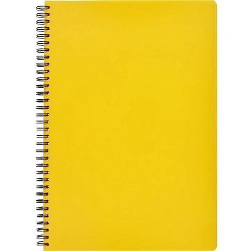 Бизнес-тетрадь А4,96л,кл,спир,пластик,тон.бл. Attache Bright colours Желтый