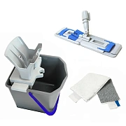 Набор для уборки Росмоп ведро с синей ручкой 25л, держатель, насадка моп, PRO-25