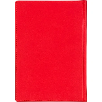 Ежедневник датированный 2026 А5+ VELVET красный 3-123/10