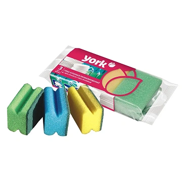 Губка York Maxi 9х7х4.3см, 3шт/уп