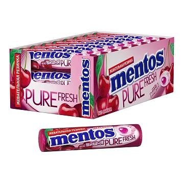 Жевательная резинка Mentos вишня, 15.5г