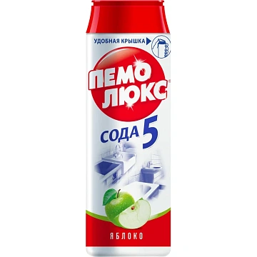 Чистящее средство 480 г, ПЕМОЛЮКС Сода-5/7, 'Яблоко', порошок, 2414453