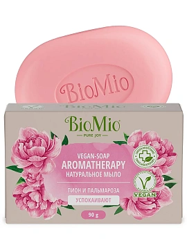 Мыло туалетное BioMio Пион и пальмароза, 90г