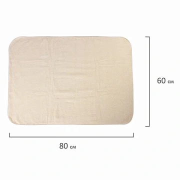 Тряпка для пола 60х80 см, трехслойная, нитепрошивная (НЕТКОЛ), 360 г/м2, 100% хлопок, LAIMA, 606632