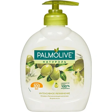 Мыло жидкое 300 мл, PALMOLIVE НАТУРЭЛЬ 'Олива и увлажняющее молочко', дозатор, 1763, 8693495017633